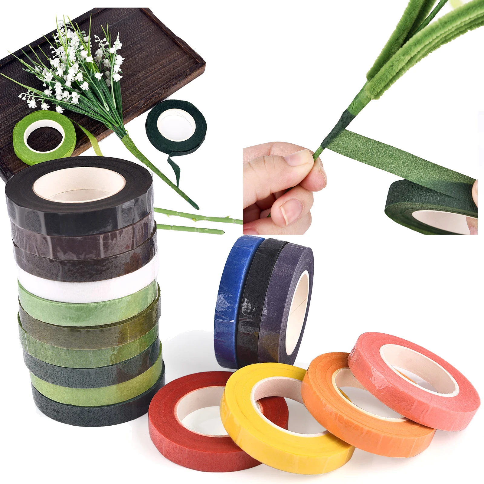 Florist Flower Supply - 30 Yard 12MM Blumenstielband für Korsagen,
