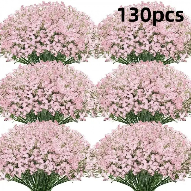 Florist Supply Bulk - 130-Stängel Rosa Schleierkraut Künstlicher Blumenstrauß, Frisch