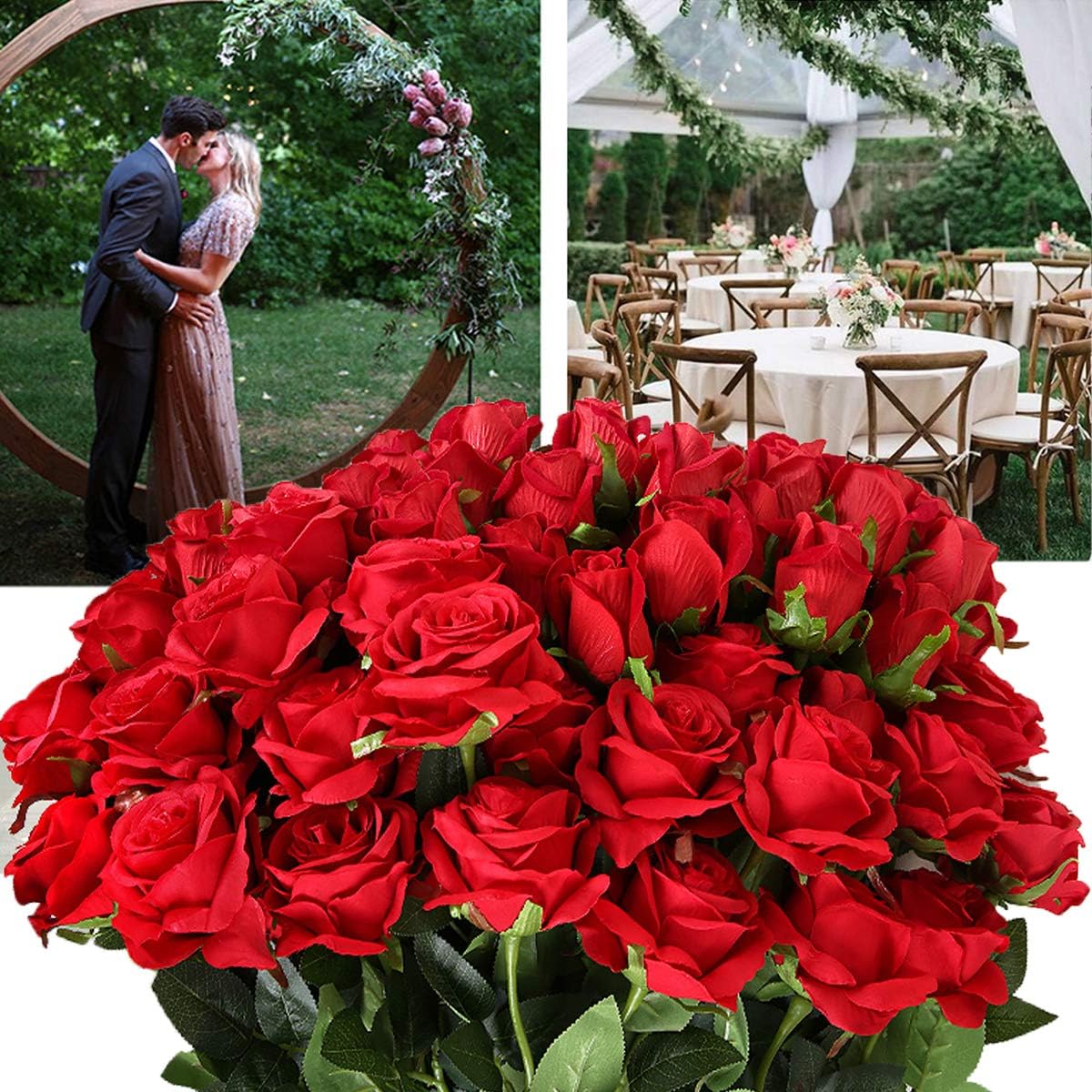 12 Stück künstliche rote Rosen – Florist Supply Bulk Bewertung und Preis